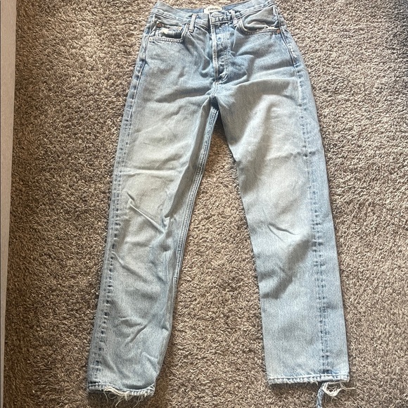 Agolde Denim - Agolde Light Blue Straight Leg Jeans